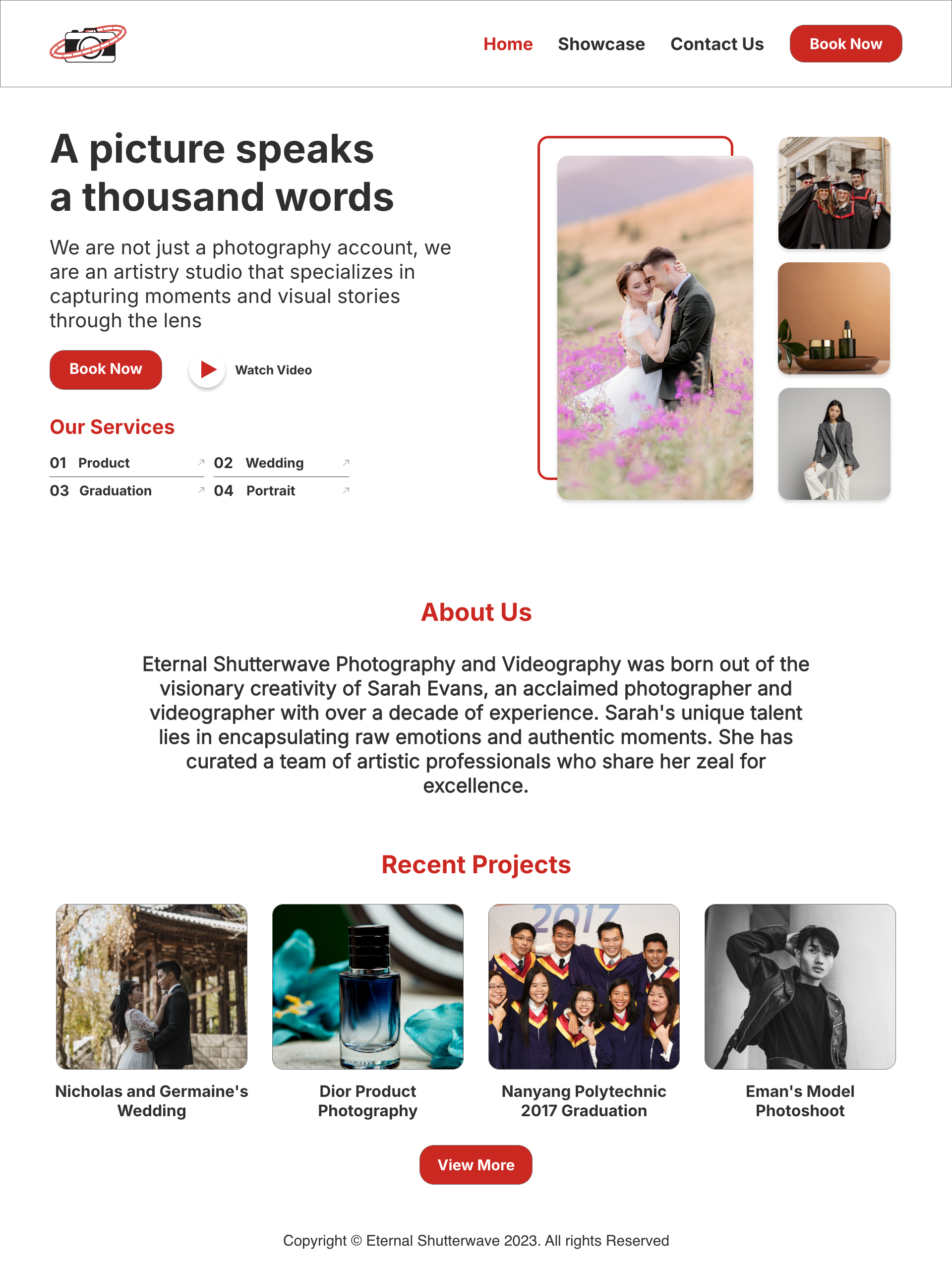 Eternal Shutterwave photography website